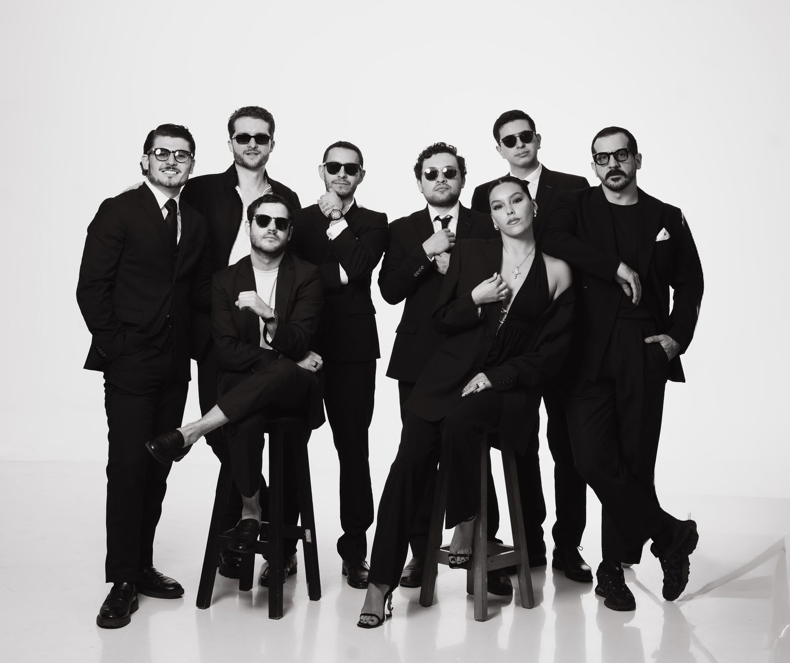 The DJs of CAPITAL DJs posing in the studio
